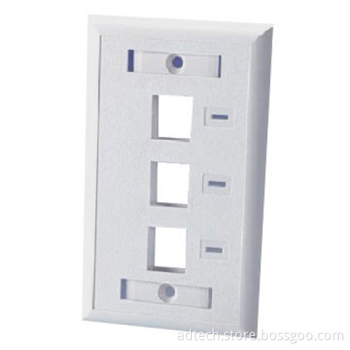 120 Types Icon 3 Ports RJ45 Wall PlateNew